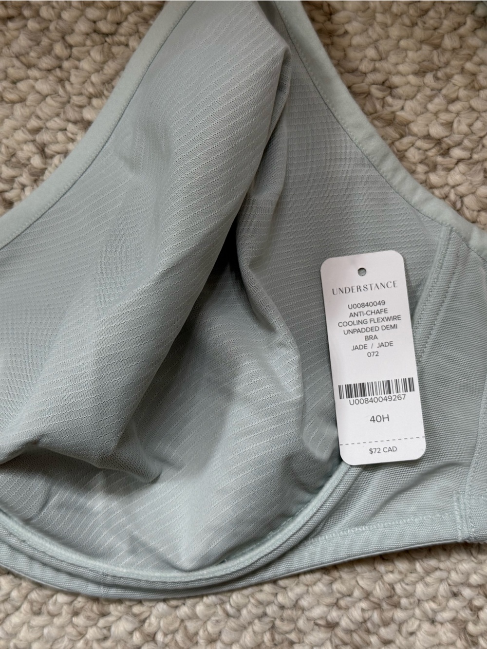 Understance Cooling Flexwire Unpadded Demi Bra 40H - Picture 2 of 6